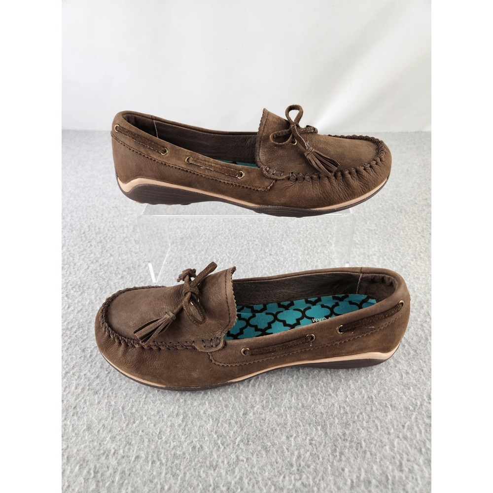Skechers Leather Moccasin Tassel Premium Comfort Memory Foam Loafer Womens Sz 10